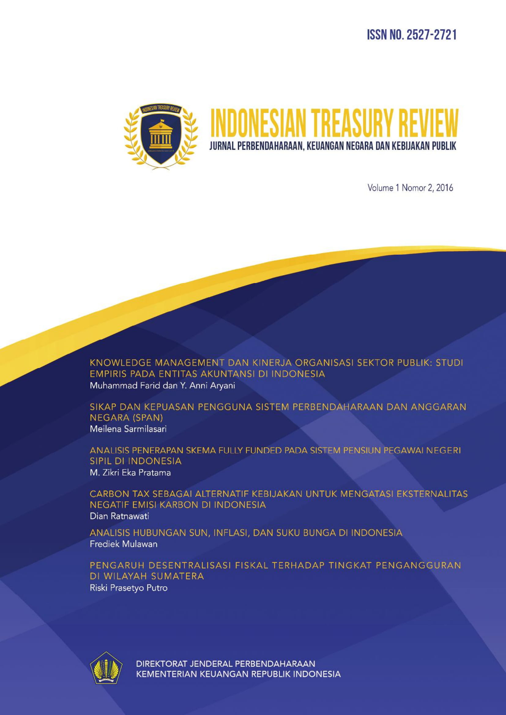 Archives | Indonesian Treasury Review: Jurnal ...